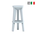 Moderne minimalistische ronde barkruk 74cm polyethyleen Frozen S1-R Korting