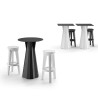 Moderne minimalistische ronde barkruk 74cm polyethyleen Frozen S1-R 