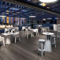 Hoge tafel voor krukken 100cm rond vierkant design Frozen T1-H Aanbieding