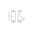Moderne design barkruk 75 cm polyethyleen binnen buiten Fura S1 Prijs