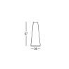 Hoge ronde tafel voor barkrukken diameter 60cm modern design Fura T1-H 