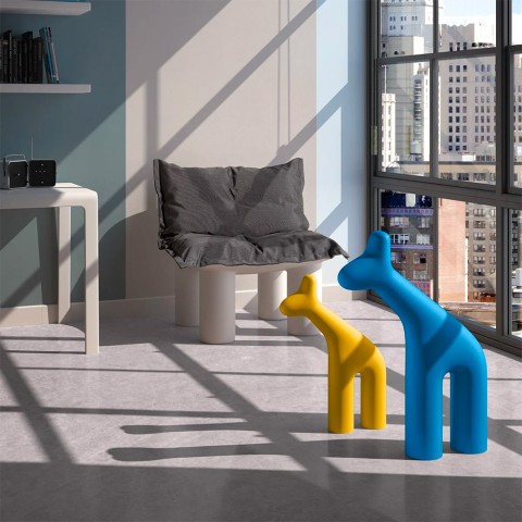 Sculptuur modern design object giraf in polyethyleen Raffa Big