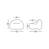 Moderne design tuin- en terrasstoel van polyethyleen Gumball P1 