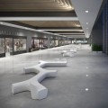 Modulaire binnen- en buitenbank van polyethyleen, modern design Jetlag P1 Aanbieding