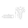 Modulaire binnen- en buitenbank van polyethyleen, modern design Jetlag P1 