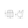 Modulaire polyethyleen stoel modern design binnen buiten Jetlag C1 Karakteristieken