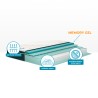 Veradea Ibrido TOP Pocketvering Matras 120x190cm met Memory Foam Toplaag 28cm Hoogte - Tussenslaper Korting