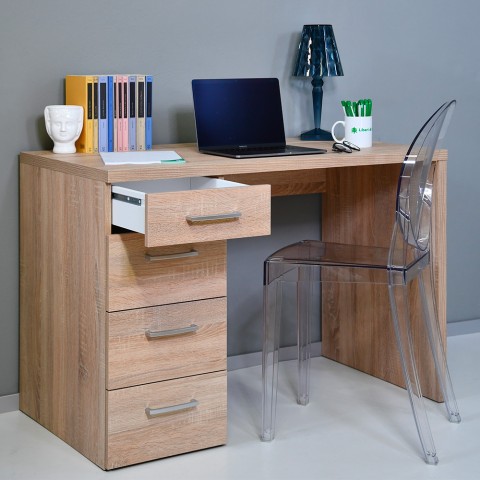 Bureautafel kantoor 4 lades modern design hout KimDesk Aanbieding