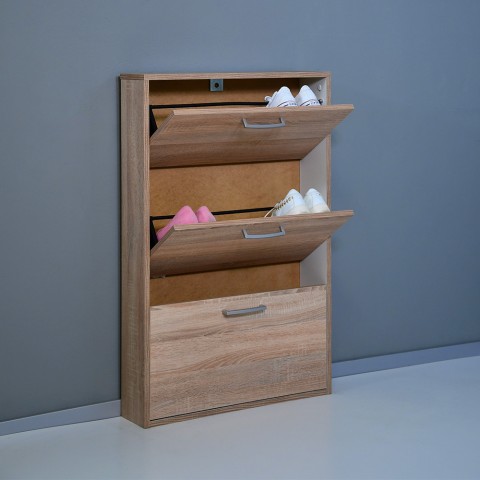 KimShoe 3SS Schoenenrek voor 9 Paar, 3 Deurs, Ruimtebesparend Hout Design Aanbieding