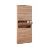 Ruimtebesparende smalle schoenenkast 5 deuren 15 paar schoenen hout KimShoe 5SS Korting