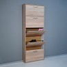 Ruimtebesparende smalle schoenenkast 5 deuren 15 paar schoenen hout KimShoe 5SS Aanbieding