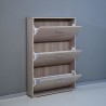 Moderne schoenenkast design met 3 deuren voor 9 paar schoenen KimShoe 3OP Voorraad