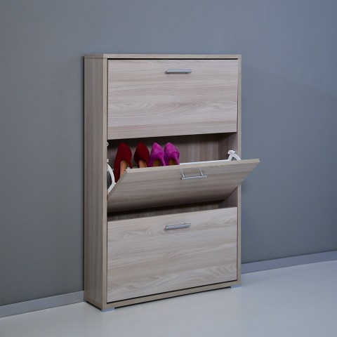 Moderne schoenenkast design met 3 deuren voor 9 paar schoenen KimShoe 3OP Aanbieding