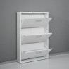 Moderne witte schoenenkast 3 deuren voor 9 paar schoenen KimShoe 3WP Catalogus