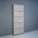 KimShoe 5OP Moderne Houten Schoenenkast met 5 Deuren voor 15 Paar Schoenen Keuze
