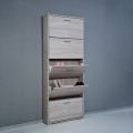 KimShoe 5OP Moderne Houten Schoenenkast met 5 Deuren voor 15 Paar Schoenen Aanbieding