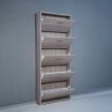 KimShoe 5OP Moderne Houten Schoenenkast met 5 Deuren voor 15 Paar Schoenen Model