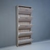 KimShoe 5OP Moderne Houten Schoenenkast met 5 Deuren voor 15 Paar Schoenen Model