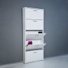 Moderne witte design schoenenkast met 5 deuren voor 15 paar schoenen KimShoe 5WP Aanbieding