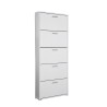 Moderne witte design schoenenkast met 5 deuren voor 15 paar schoenen KimShoe 5WP Aanbod