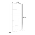 Moderne witte design schoenenkast met 5 deuren voor 15 paar schoenen KimShoe 5WP Keuze