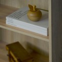 Lage boekenkast kantoor 3 vakken 2 verstelbare planken hout Kbook 3SS Voorraad