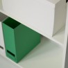 Wit design kantoorboekenkast met 5 verstelbare planken Kbook 5WS Voorraad