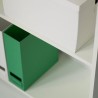 Moderne kantoorboekenkast 6 vakken verstelbare planken wit Kbook 6WP Voorraad