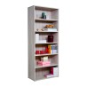 Boekenkast hout 6 vakken verstelbare planken modern kantoor Kbook 6OP Aanbod