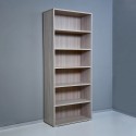 Moderne houten boekenkast 6 vakken verstelbare planken voor kantoor Kbook 6OP Keuze