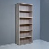 Moderne houten boekenkast 6 vakken verstelbare planken voor kantoor Kbook 6OP Keuze