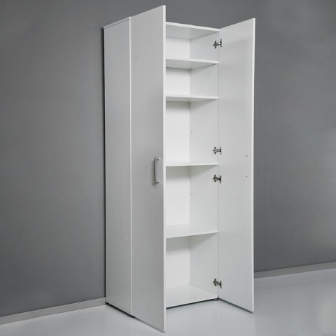 Moderne witte multifunctionele kast met 5 vakken voor woonkamer KimSpace 5WS Aanbieding