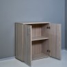 Moderne houten multifunctionele kast voor woonkamer/kantoor 2 vakken KimSpace 2OP Karakteristieken