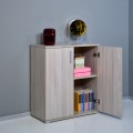 Moderne houten multifunctionele kast voor woonkamer/kantoor 2 vakken KimSpace 2OP Aanbieding