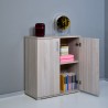 Moderne houten multifunctionele kast voor woonkamer/kantoor 2 vakken KimSpace 2OP Aanbieding