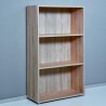 Lage boekenkast kantoor 3 vakken 2 verstelbare planken hout Kbook 3SS Keuze