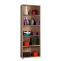 Boekenkast hout 5 vakken verstelbare planken kantoor woonkamer Kbook 5SS Aanbod