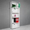 Wit design kantoorboekenkast met 5 verstelbare planken Kbook 5WS Keuze