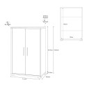 Moderne design buffetkast Lesly met 2 deuren en 3 vakken voor de woonkamer 