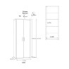 Moderne design Arnes multifunctionele kast 2 deuren 5 vakken 