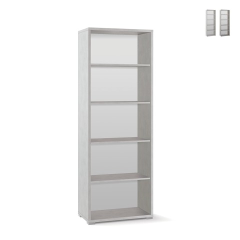 Open boekenkast met 5 vakken, moderne multifunctionele kast Opal Aanbieding