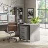 Moderne kantoorbureau met 3 laden, wielen en slot - Rotontwerp Afmetingen
