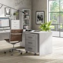 Moderne kantoorbureau met 3 laden, wielen en slot - Rotontwerp Prijs