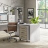 Moderne kantoorbureau met 3 laden, wielen en slot - Rotontwerp Kosten