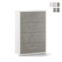 Adelia - Moderne ladekast met 4 lades voor slaapkamer of kantoor Aanbieding