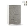 Adelia - Moderne ladekast met 4 lades voor slaapkamer of kantoor Aanbieding