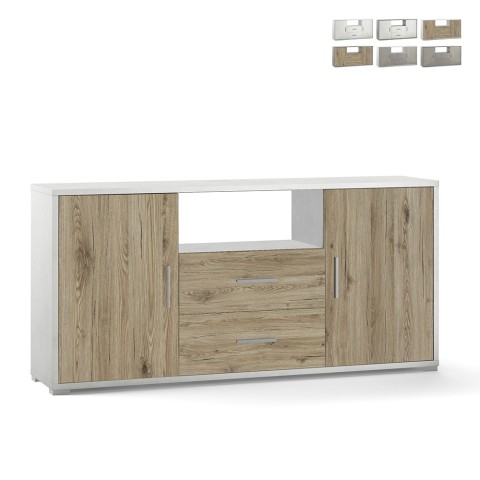 Moderne dressoir Selena met 2 deuren en 2 lades voor keuken en woonkamer Aanbieding