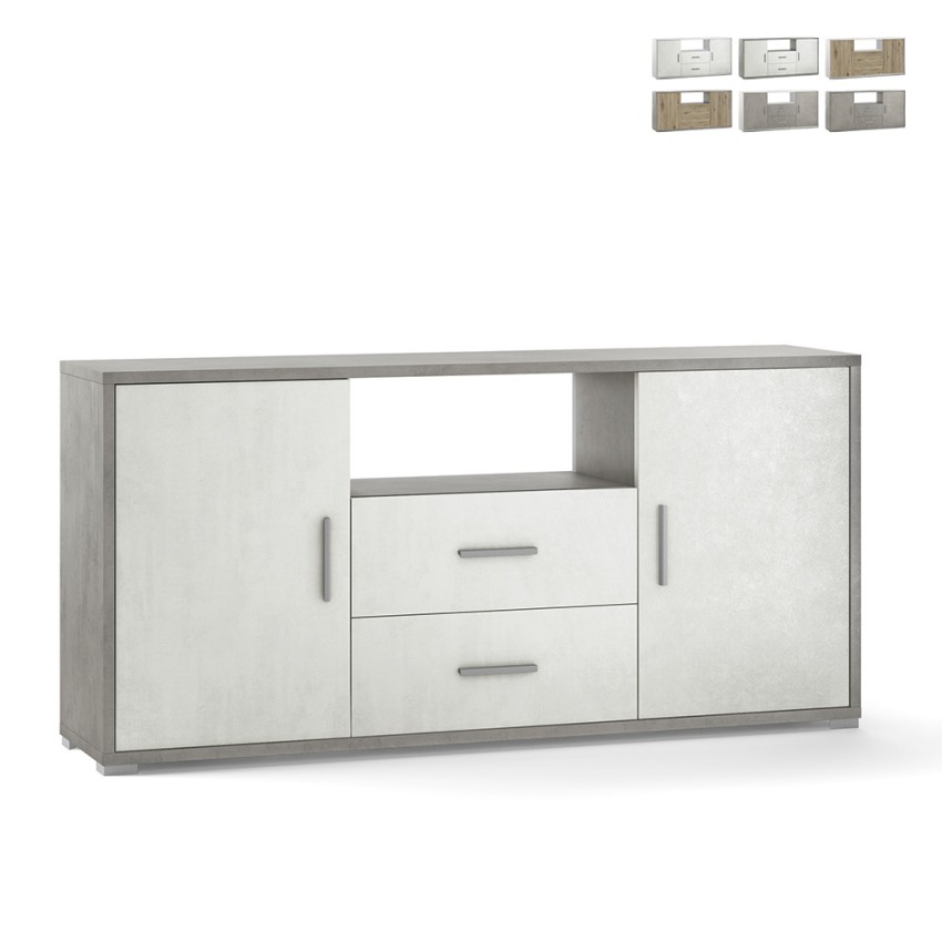 Moderne dressoir Selena met 2 deuren en 2 lades voor keuken en woonkamer Kortingen Moderne dressoir Selena met 2 deuren en 2 lades voor keuken en woonkamer Kortingen