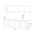 TV-meubel met 4 lades modern design Mila 