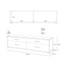 TV-meubel met 4 lades modern design Mila 